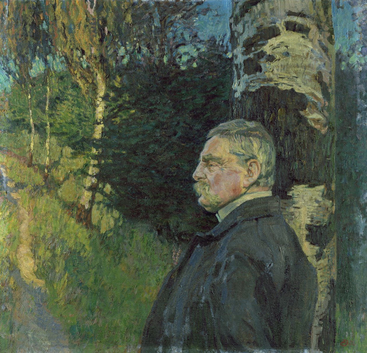 Porträtt av Detlef von Liliencron (1844-1909) 1906 (olja på duk) av Karl Wilhelm Arthur Illies