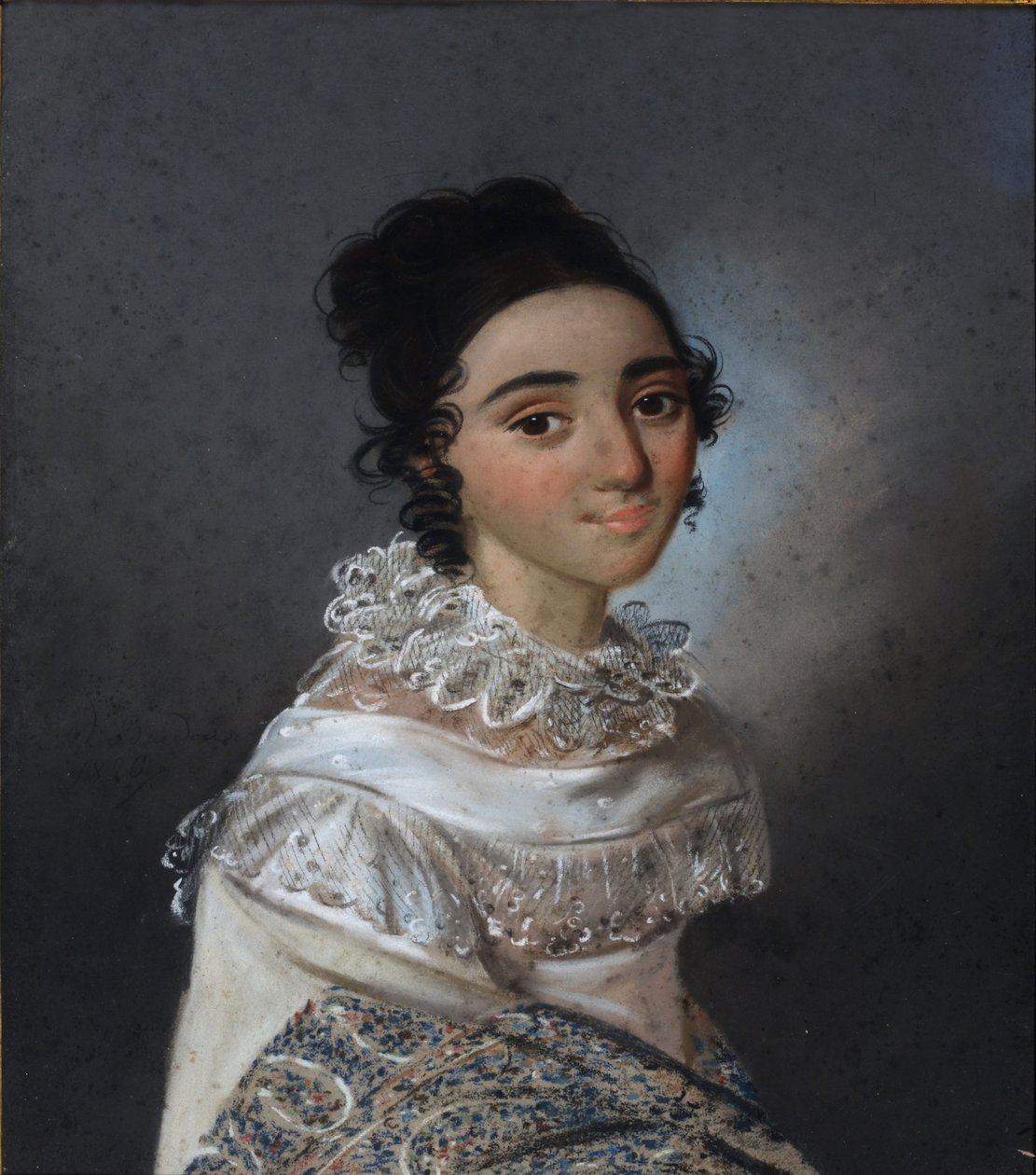 Porträtt av Yekaterina Emmanuilovna Abamelik-Lazareva 1806-1880, född Manuk-Bey, 1820 av Karl Wilhelm Bardou