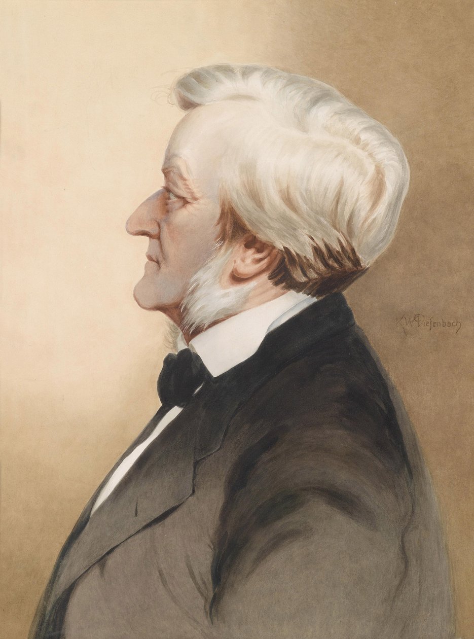 ""Porträtt av den tyske kompositören Richard Wagner"" av Karl Wilhelm Diefenbach