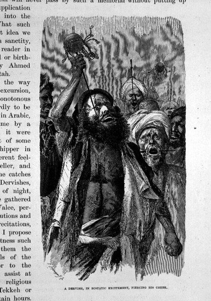 En dervisch i extatisk upphetsning genomborrar hans kind av Karl Wilhelm Gentz