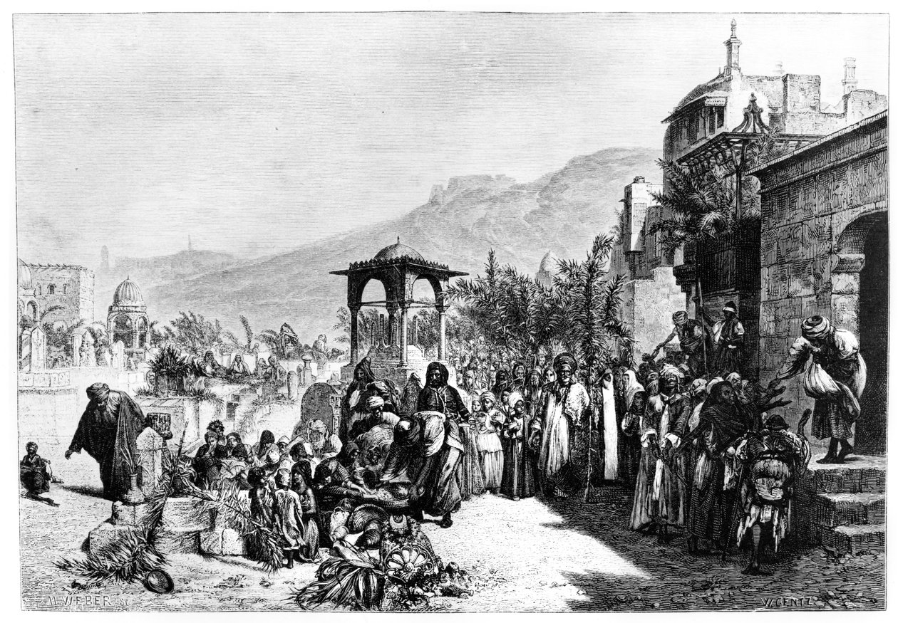 Distribution av datum på en kyrkogård i Kairo, 1881 av Karl Wilhelm Gentz