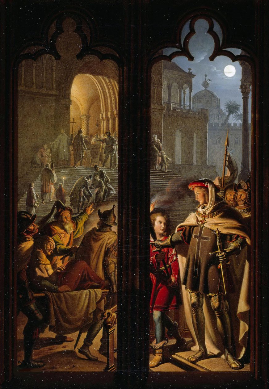 Teutoniska riddare som ordnare i Jerusalem, 1824. av Karl Wilhelm Kolbe the Younger