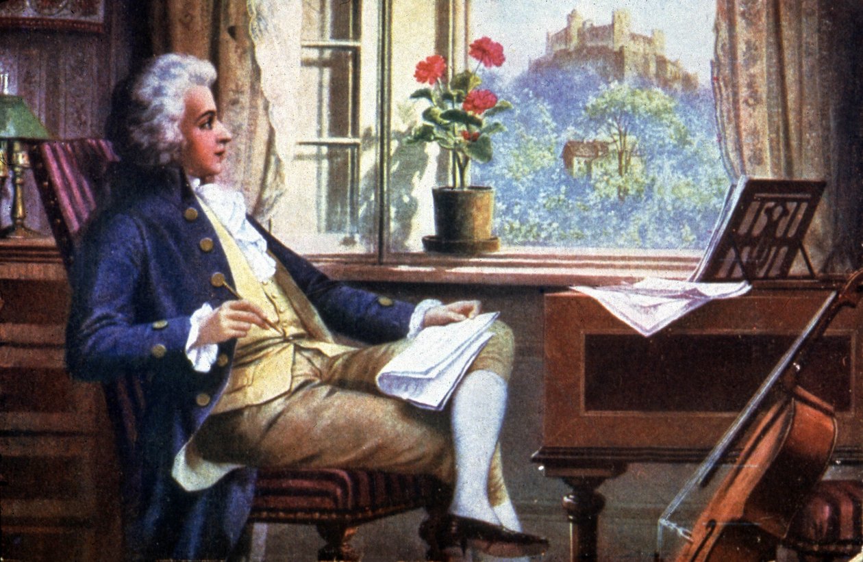 Mozart i Salzburg av Karl or Carl the Younger Schweninger
