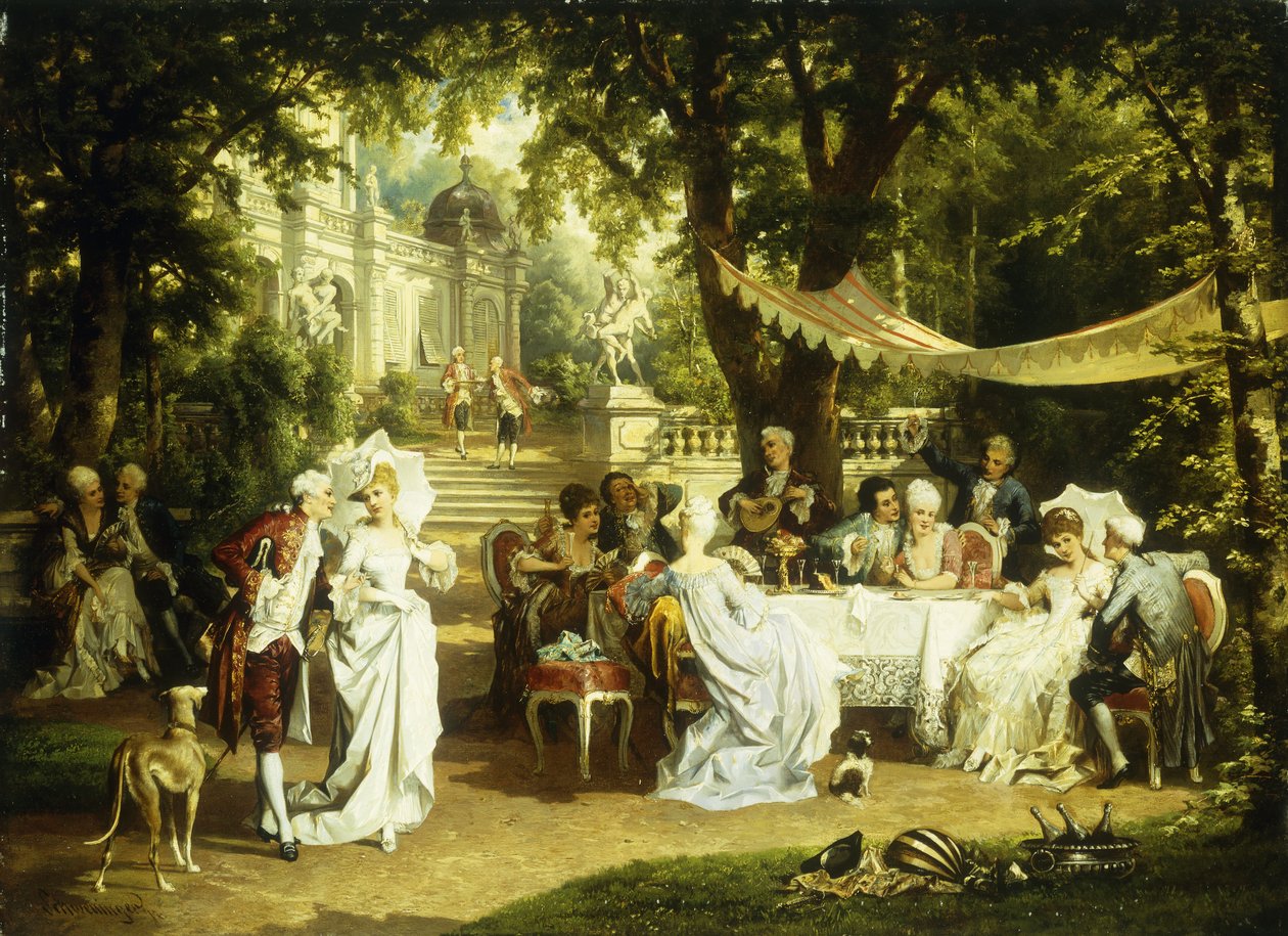 Trädgårdsfesten, av Karl or Carl the Younger Schweninger