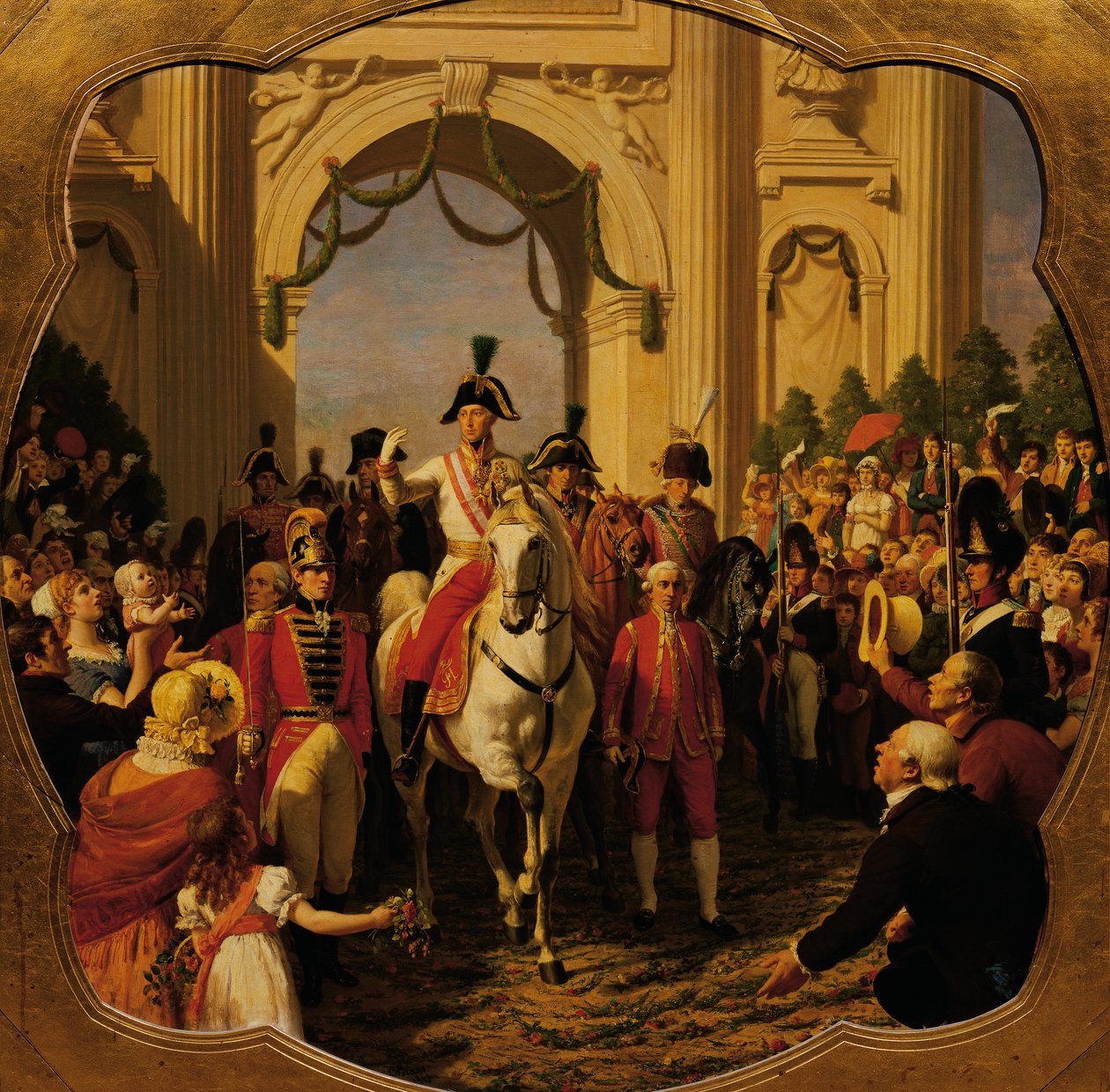 Kejsar Franz I (II) av Österrike gick in i Wien 1814 av Karl von Blaas