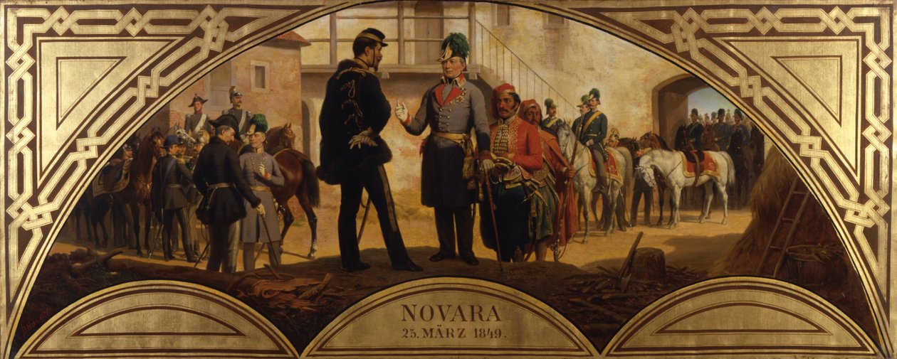 Avsnitt efter slaget vid Novara 1849 av Karl von Blaas