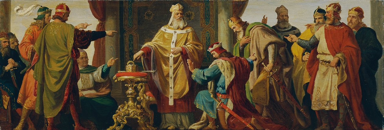 Leopold den helige förkastar kejsarkronan av Karl von Blaas