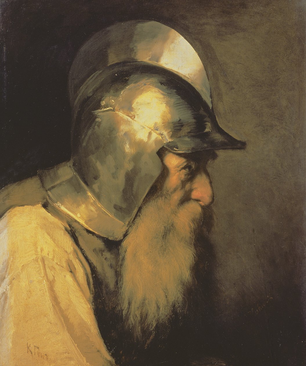 En gammal krigare från hugenotternas tid, 1870 av Karlis Fridikh Huns