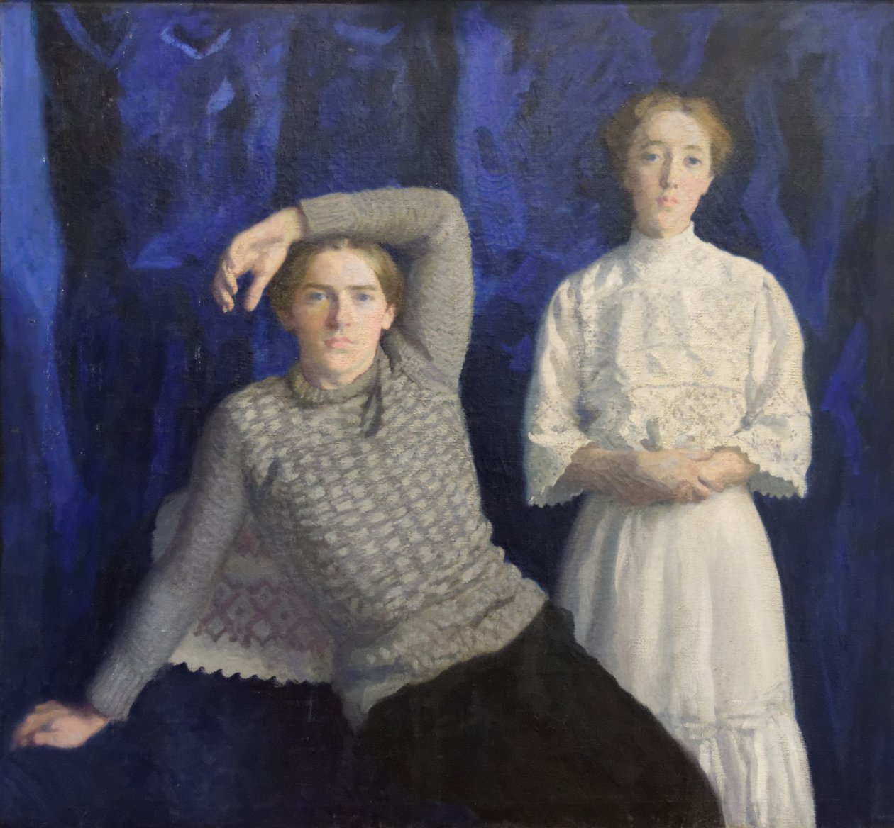 Double Portrait Beni and Noemi av Károly Ferenczy