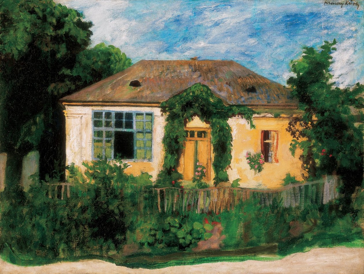 My Studio in Nagybanya House among Trees av Károly Ferenczy