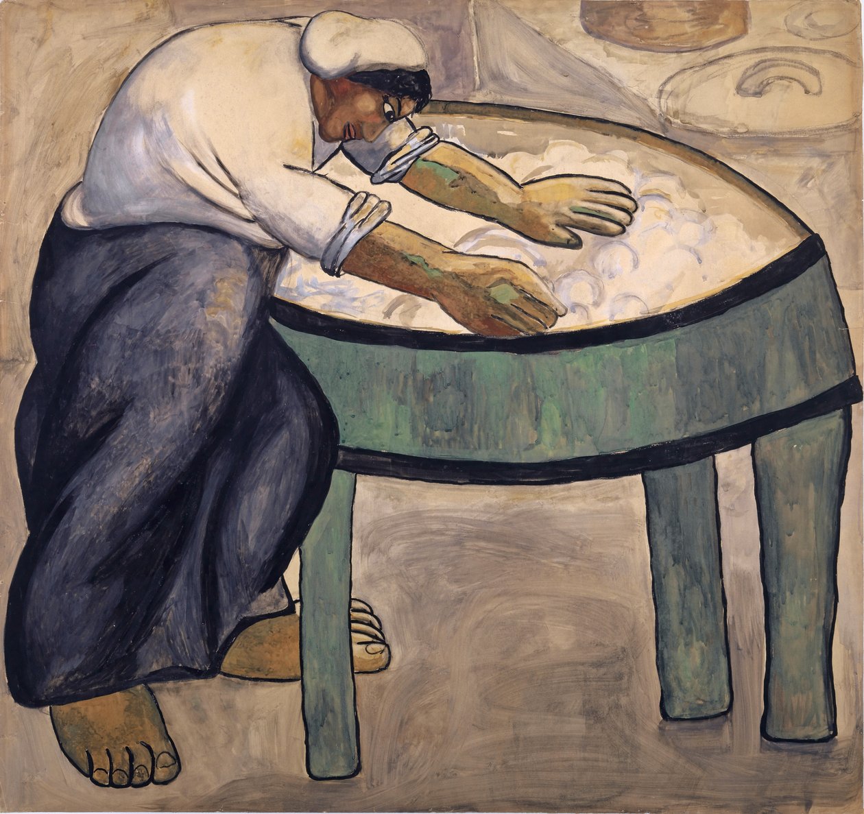 Tvättaren, 1911. av Kazimir Severinovich Malevich