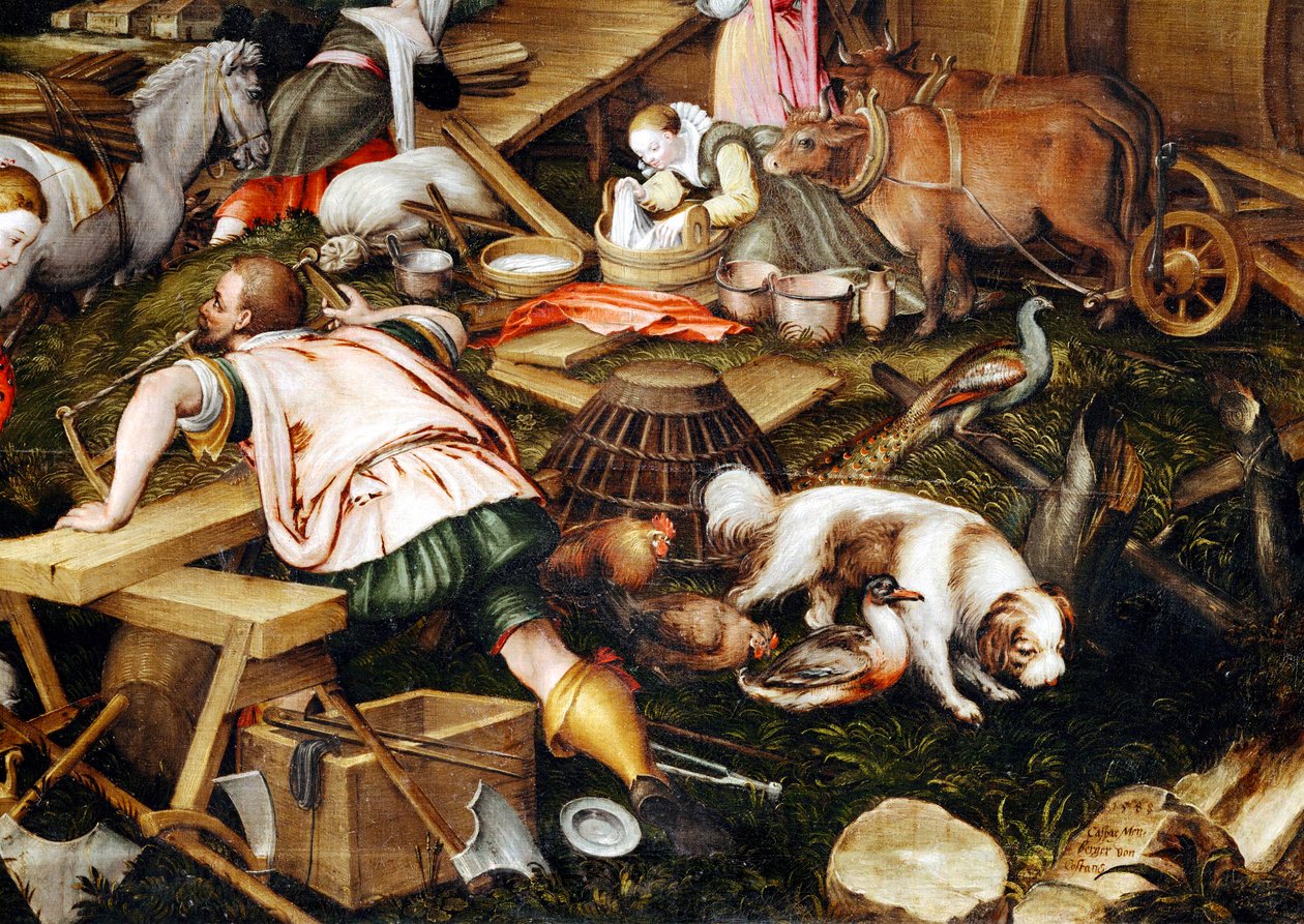 Djuren går in i Noas ark ... (målning på duk) av Kaspar the Elder Memberger