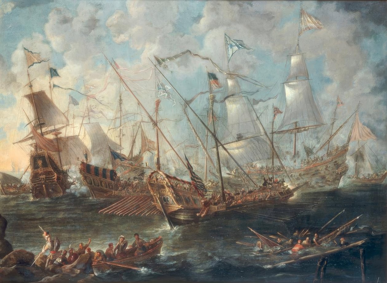 Sjöslag i Medelhavet av Kaspar van Eyck