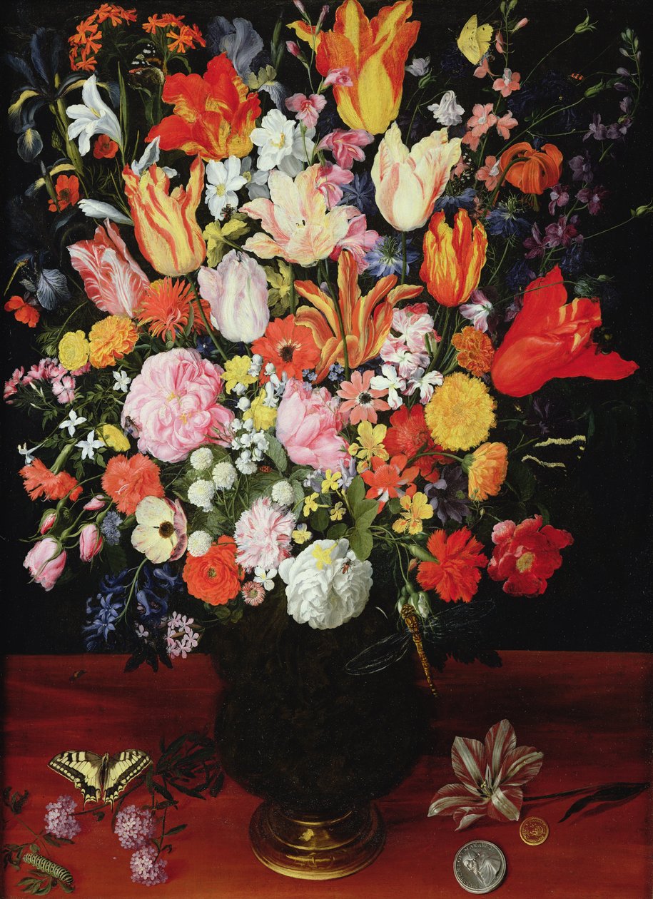 Stilleben av blommor, 1610-tal av Kasper or Gaspar van den Hoecke