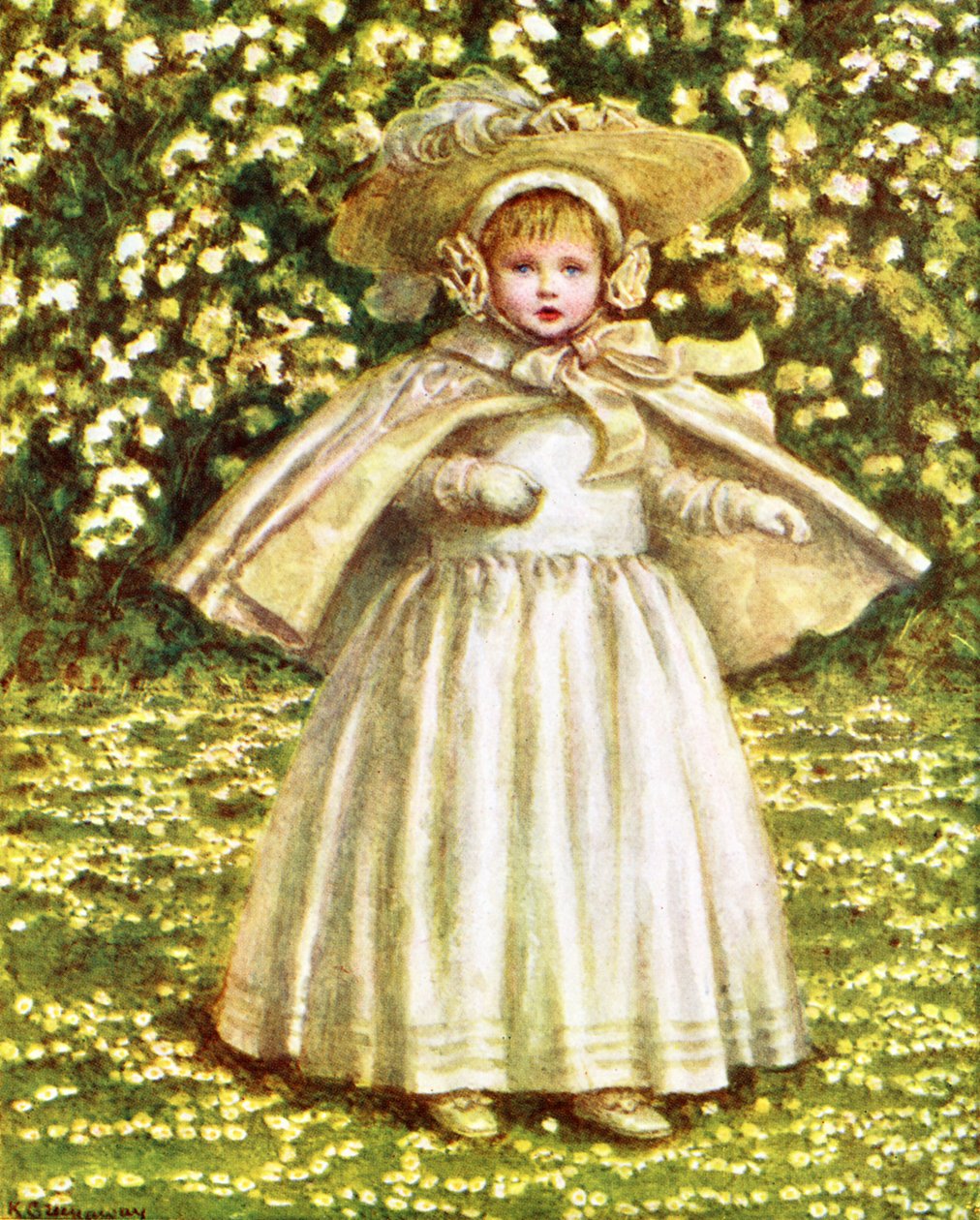 En baby i vitt av Kate Greenaway av Kate Greenaway