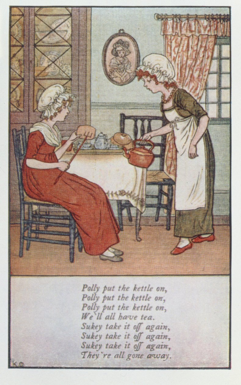 Polly satte på vattenkokaren av Kate Greenaway
