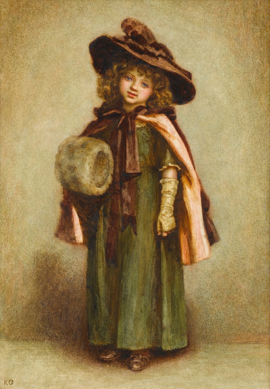 Redo att gå ut: The Girl with the Muff (wc på papper) av Kate Greenaway