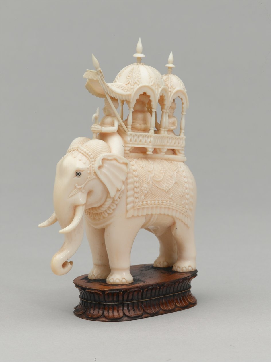 Svart kung, schackpjäs, Indien, 1820 ca av Kate Elizabeth Bunce