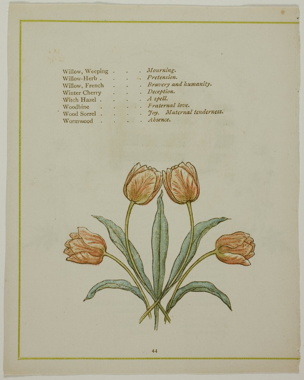 Dekorativ illustration, från The Illuminated Language of Flowers av Kate Greenaway