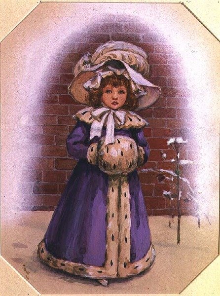 Flicka med en muff av Kate Greenaway