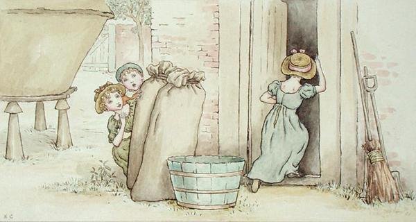 kurragömma (akvarell på papper) av Kate Greenaway