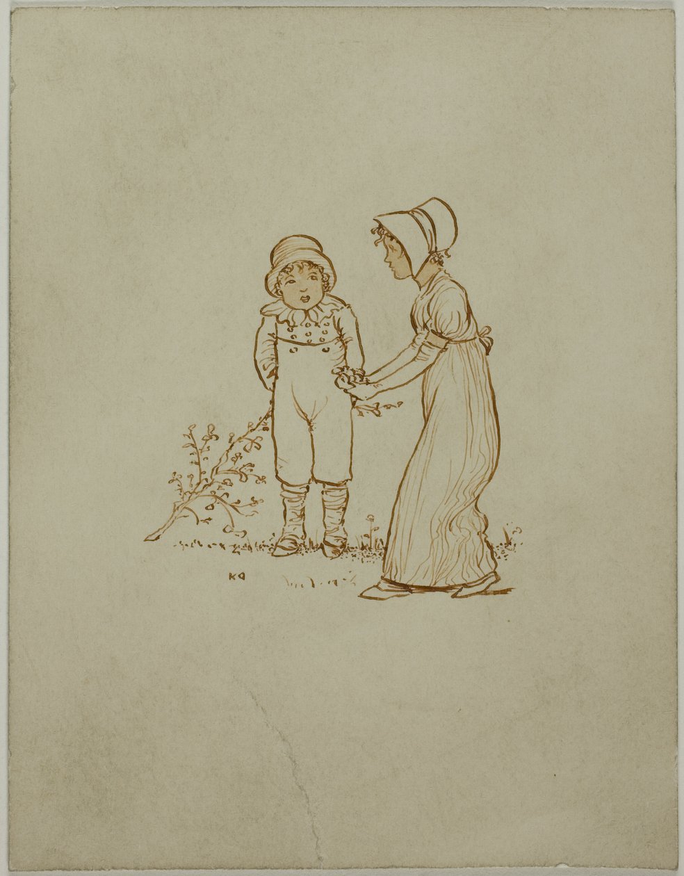 Liten pojke och flicka av Kate Greenaway