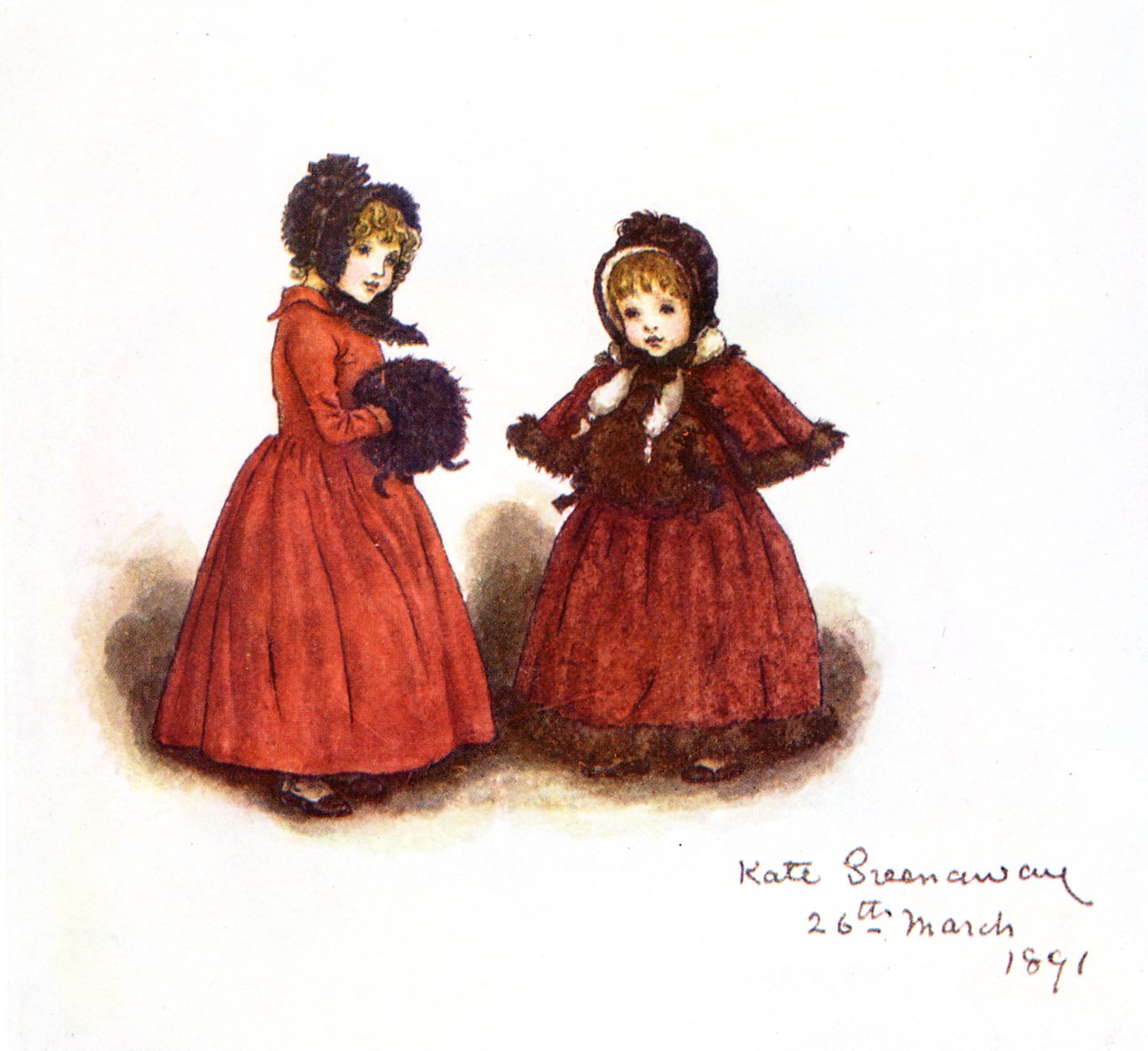 "Ut på en promenad" av Kate Greenaway. av Kate Greenaway