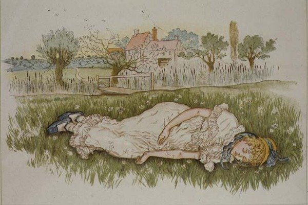 Vila, från "En dag i ett barns liv" av Kate Greenaway