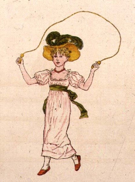 Skippa, från "En dag i ett barns liv" av Kate Greenaway
