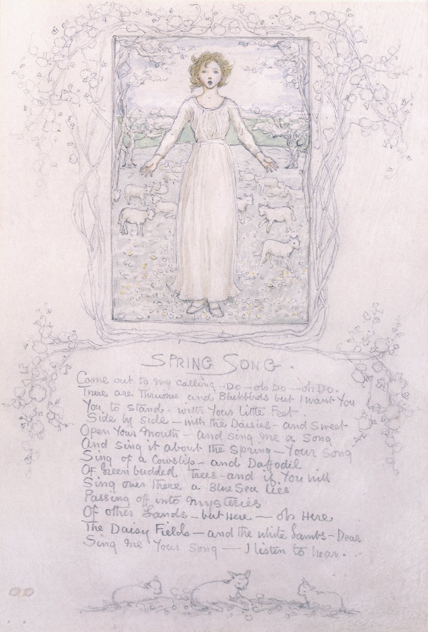 Vårsång, av Kate Greenaway