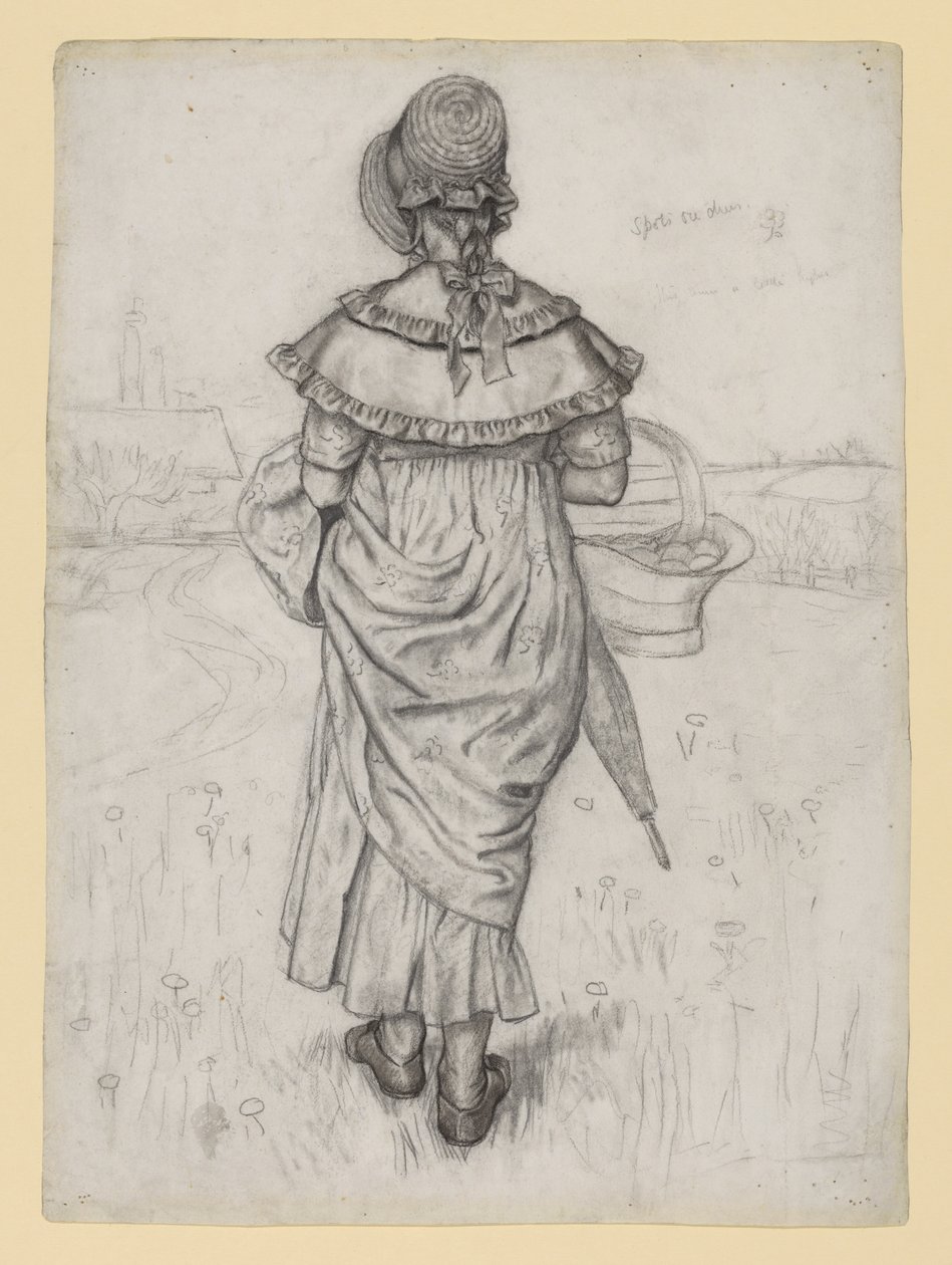 Studie till ”Under the Window” av Kate Greenaway