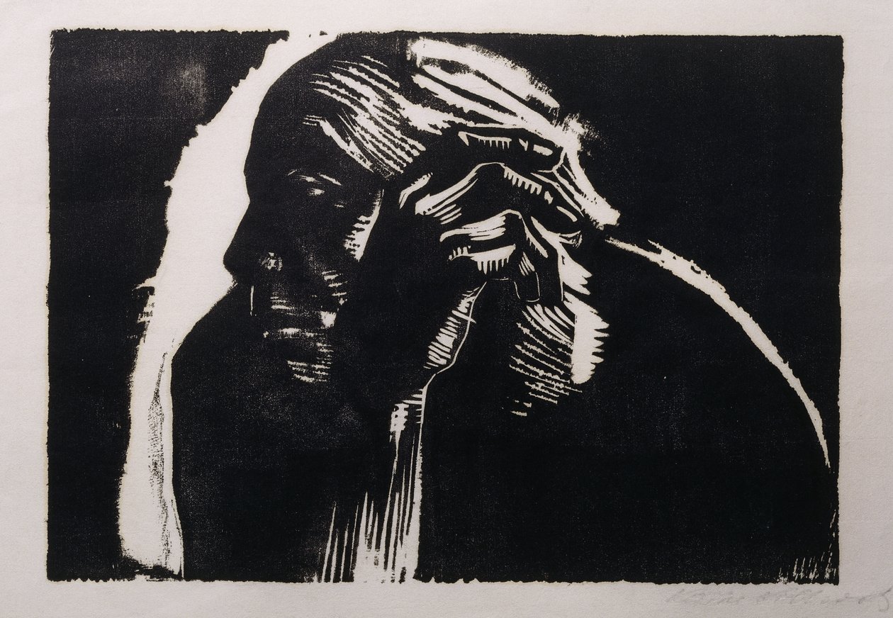 självporträtt; Självporträtt, 1924 av Käthe Kollwitz