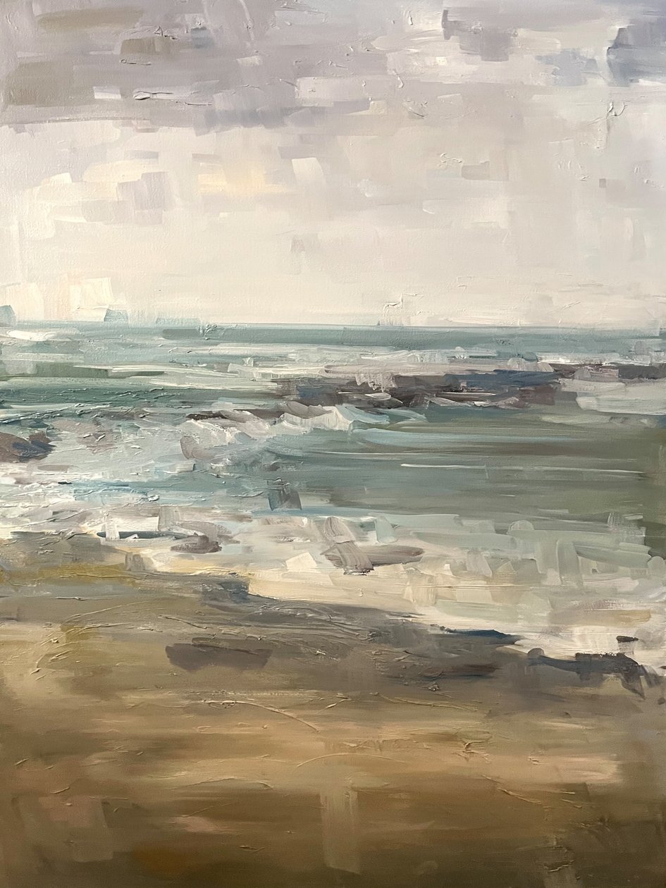 Ditch Plains, 2018 (olja på duk) av Katie Ré Scheidt