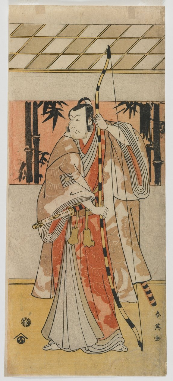 Skådespelaren Sawamura Sojuro III, Edo-period, mitten av 1790-talet (trätryck i färg) av Katsukawa Shun ei