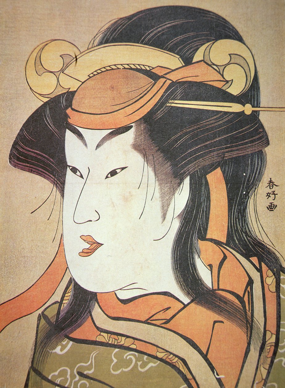 Chef för japansk manlig skådespelare i kvinnlig roll, ca 1787-88 (träblocktryck) av Katsukawa Shuncho