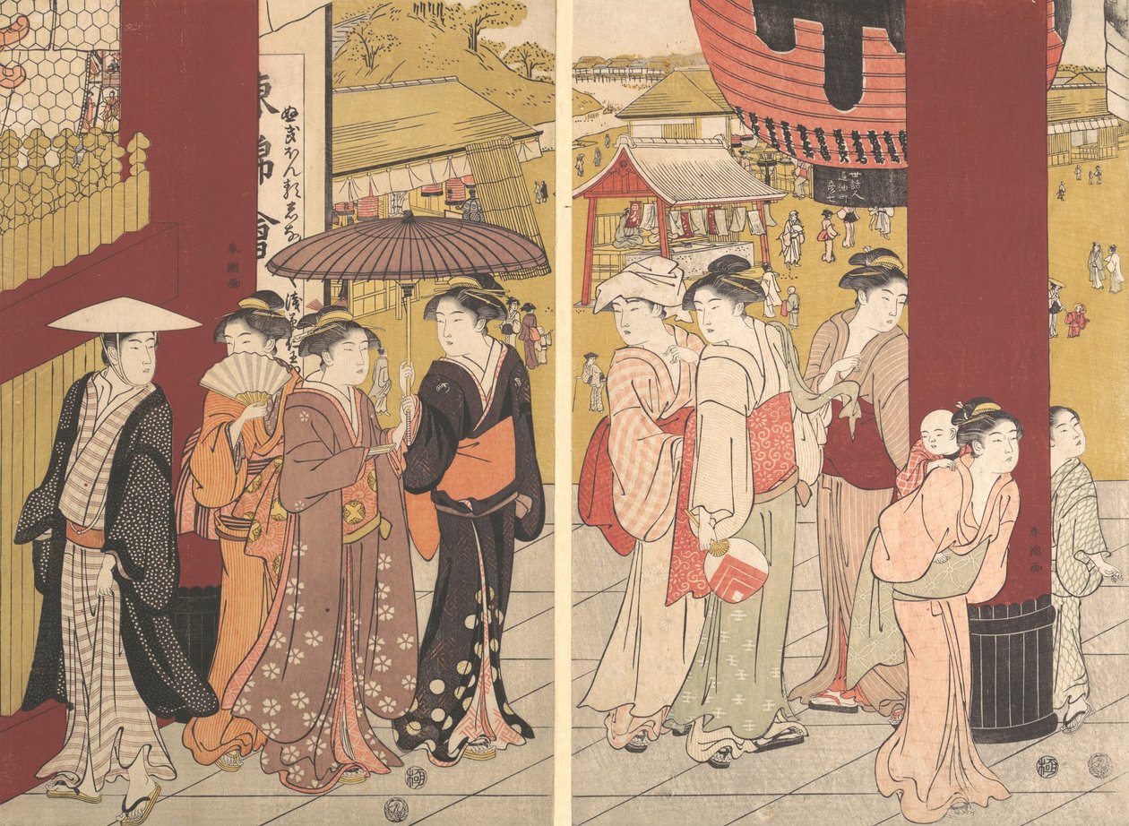 Gatubild, ca. 1789. av Katsukawa Shuncho