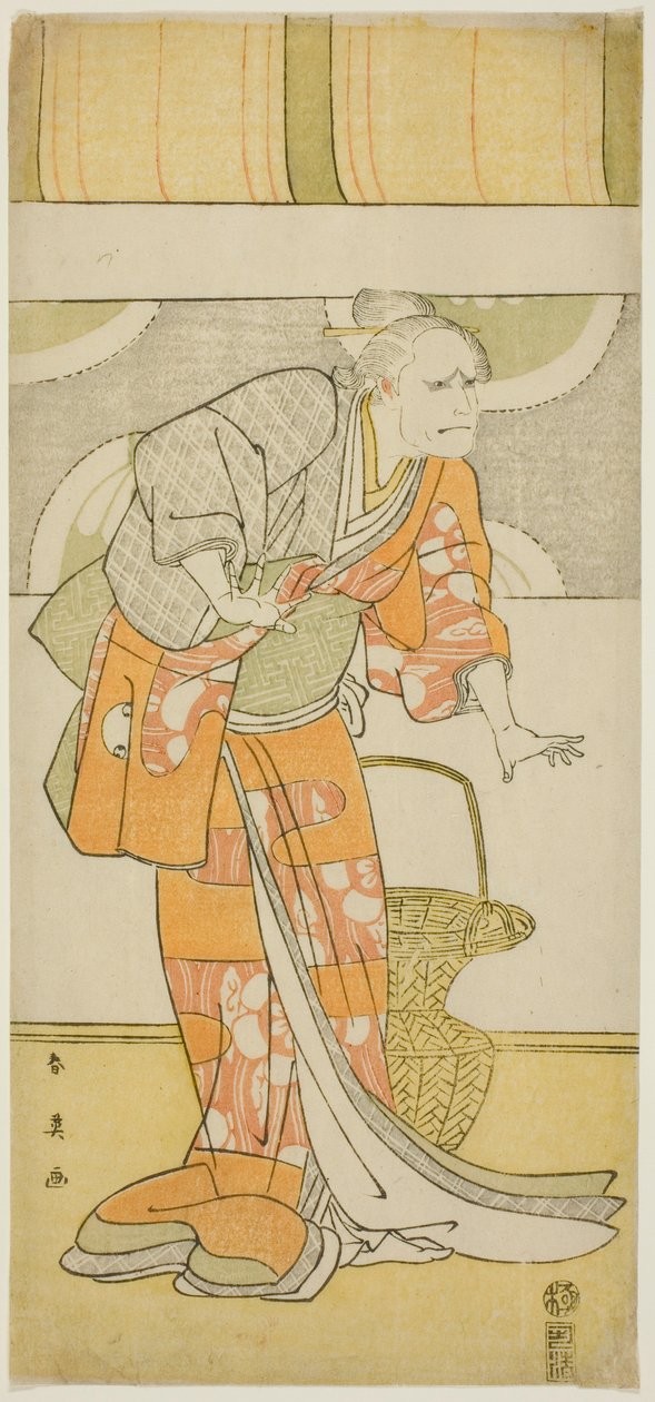 Skådespelaren Arashi Ryûzô II som Hachijô i "Genji- och Heike-klanernas pelarkalender" ("Gempei hashira-goyomi") av Katsukawa Shun