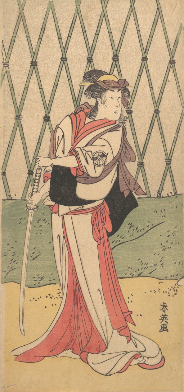 Kvinna från Kiku Segawa, medlem Ah Femme Roe, 1762-1819. av Katsukawa Shun