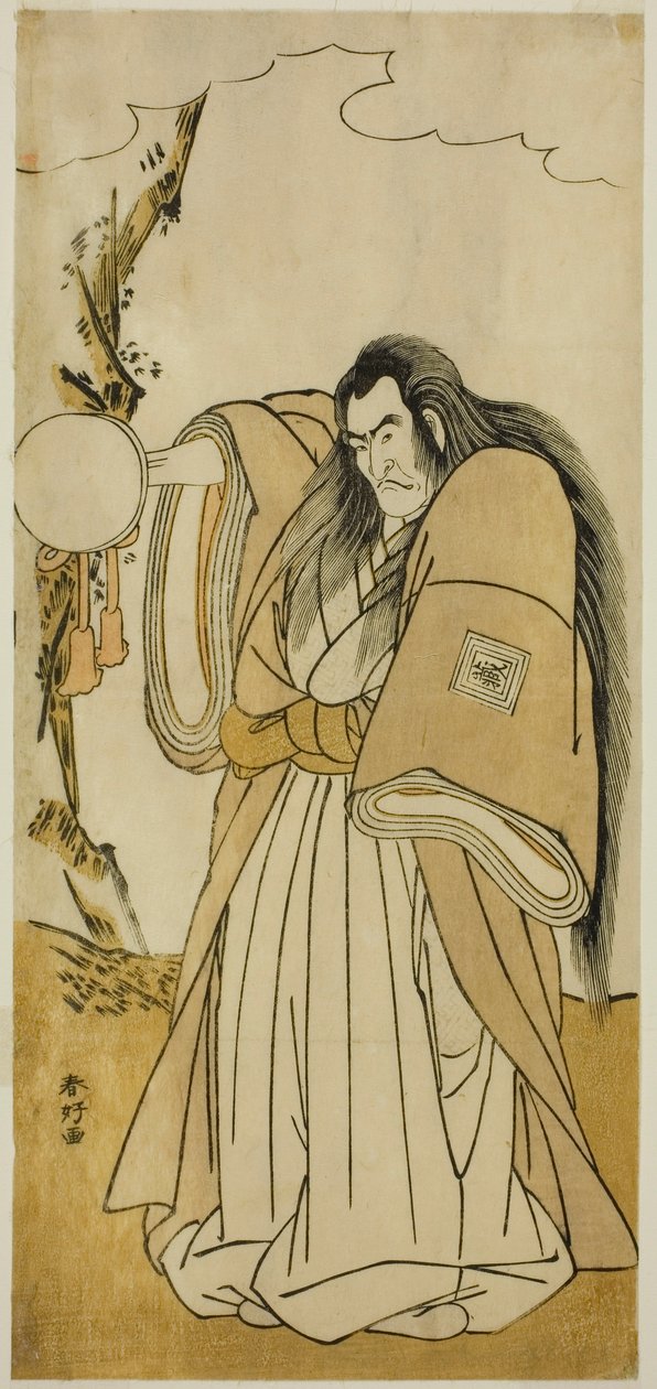 Skådespelaren Ichikawa Danzo IV som Shutokuin i pjäsen Tokimekuya O-Edo no Hatsuyuki, uppförd på Morita-teatern i den elfte månaden 1780 av Katsukawa Shunkо̄