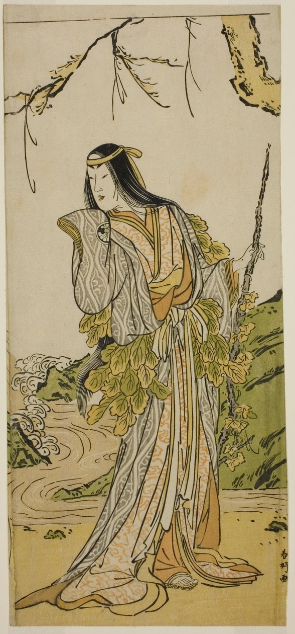 Skådespelaren Segawa Kikunojo III som Yamauba i pjäsen Otokoyama Furisode Genji, uppförd på Kiri-teatern i den elfte månaden 1785 av Katsukawa Shunkо̄