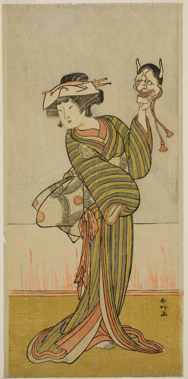 Yamashita Kinsaku II i en oidentifierad roll av Katsukawa Shunkо̄