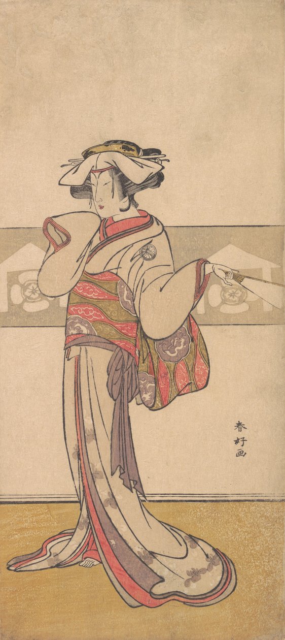 Segawa Chrysanthemums kvinna Trevlig vägmedlem, tiger på stranden, va? 1790. av Katsukawa Shunko