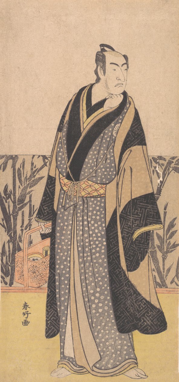 Skådespelaren, Matsumoto Koshiro I 1674-1730 i en oidentifierad roll, sent 1700-tal. av Katsukawa Shunko