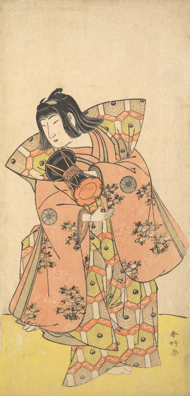 Iwaya, som spelar huvudrollen i tv-dramat Nakamura och Mijuro som Bijomaru Kazuha, eller hur? 1773. av Katsukawa Shunko