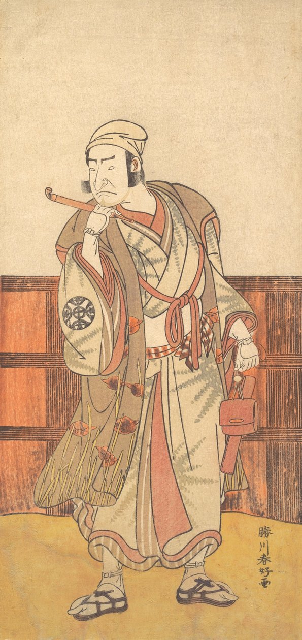 Den första Nakamura Nakazo i rollen som Shimada no Hachizo, april 1783. av Katsukawa Shunko