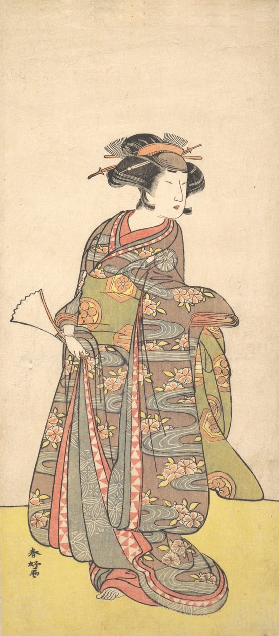 Den första Nakamura Tomijuro som kvinna, troligen 1777. av Katsukawa Shunko