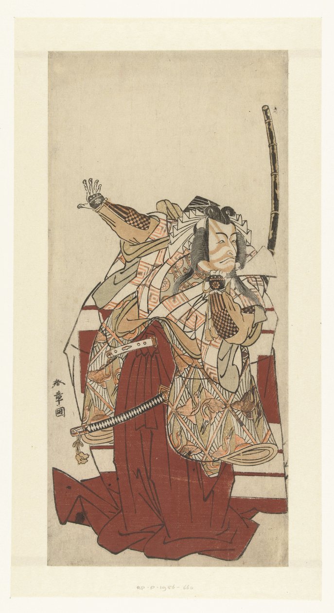 Ichikawa Danjuro Member Een ett tag av Katsukawa Shunsho