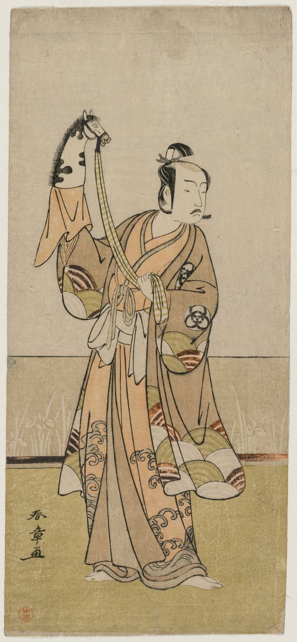 Bando Hikosaburo III Håller en Hand Pupper, mitten av 1770-talet. av Katsukawa Shunsho