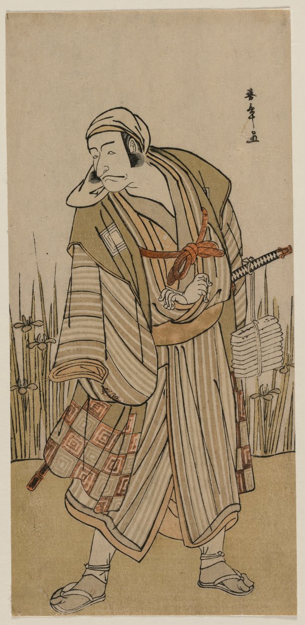 Ichikawa Dan Juro V A s A T Love er Be Mr. Cu MP med s, c. 1780. av Katsukawa Shunsho