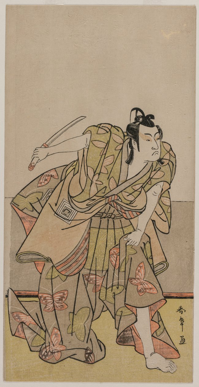 När Ichikawa Monnosuke var en god förfader av Katsukawa Shunsho